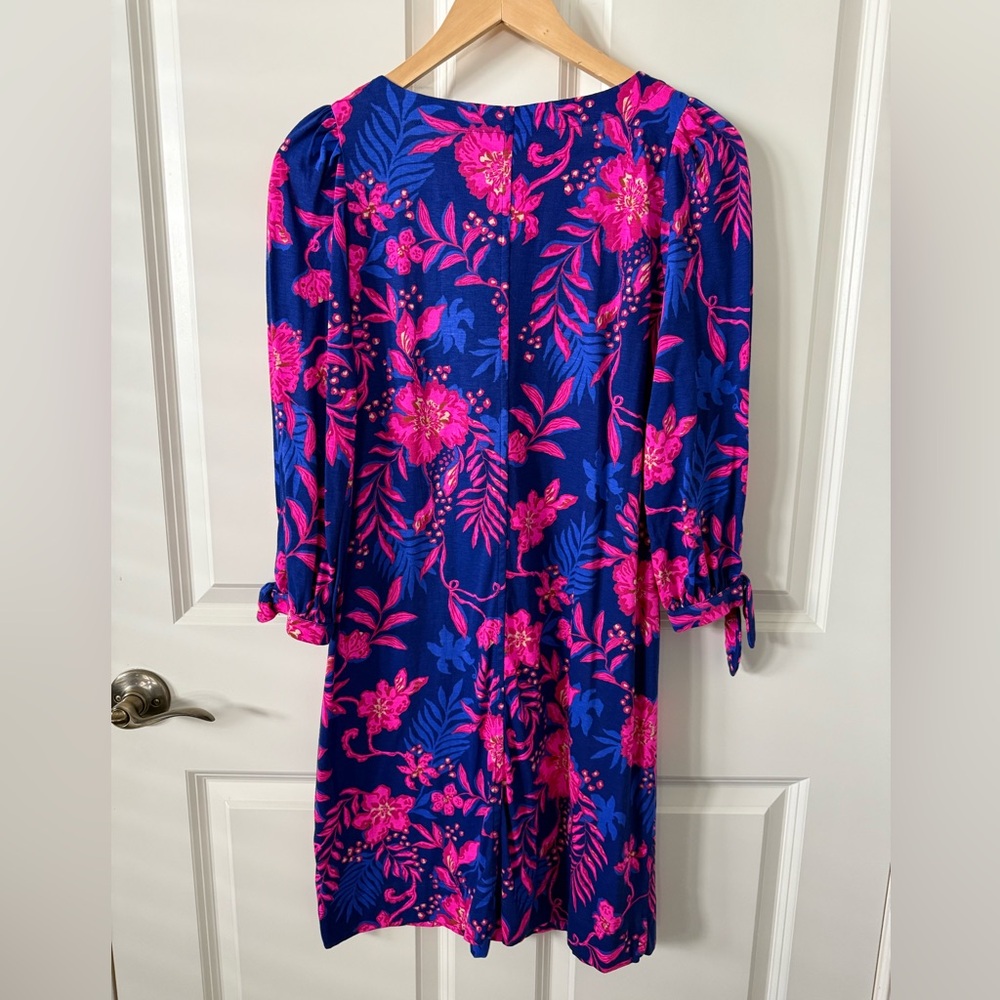 Lilly Pulitzer Cath Dress in blue never ending summer, XS, like new condition. - Picture 3 of 4